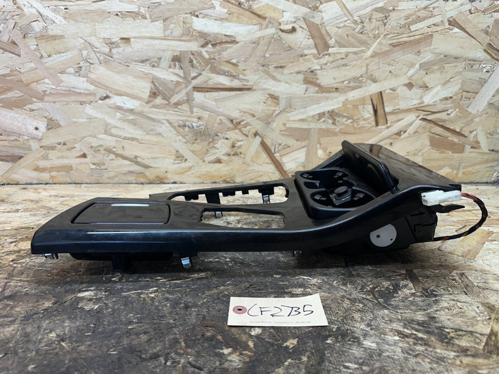 BMW 2010-2016 F10 5 SERIES SHIFTER BEZEL TRIM+CUP HOLDERS OEM 9206389