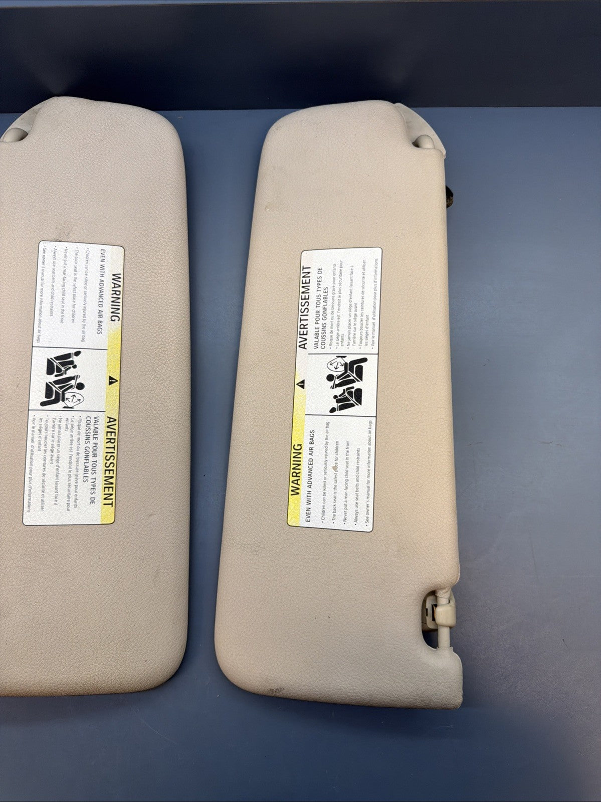 BMW F10 5 SERIES SUN VISOR MIRROR LEFT RIGHT PAIR OEM 6905983 BEIGE
