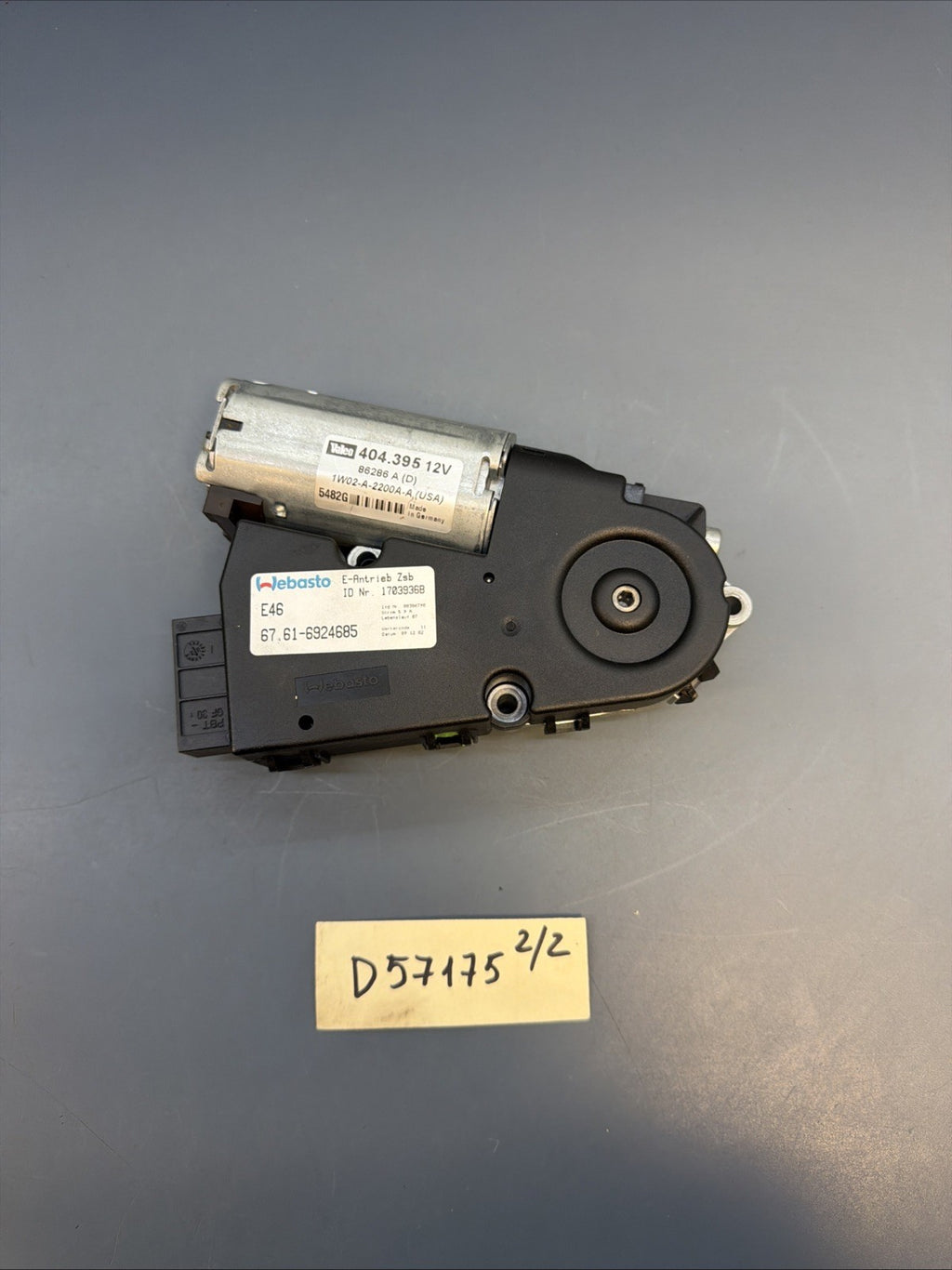 99-06 BMW E46 325 330 SUN ROOF SUNROOF MOTOR ACTUATOR OEM 6924685