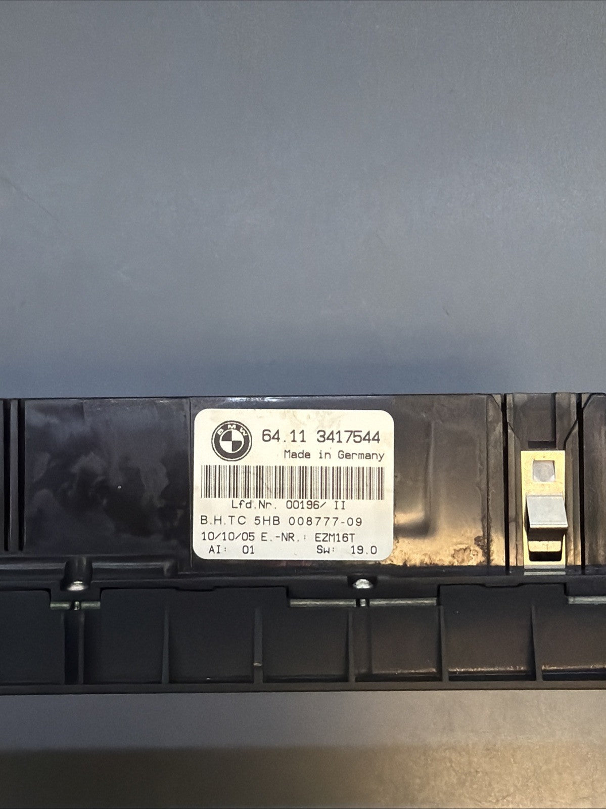 BMW 03/10 E83 X3 FRONT CENTER CONSOLE CLIMATE CONTROL PANEL BLACK OEM 3417544