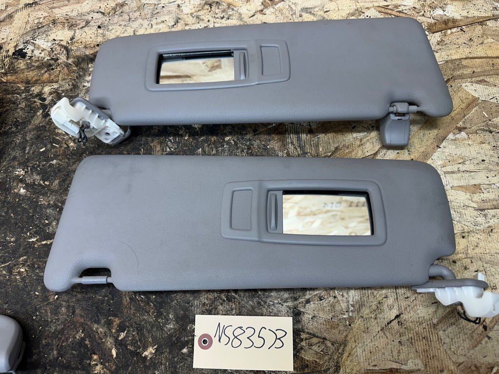 BMW F30 F31 F32 D33 F36 BMW SUN VISOR + MOUNTING CLIPS LIGHT GRAY SET OF 2 OEM