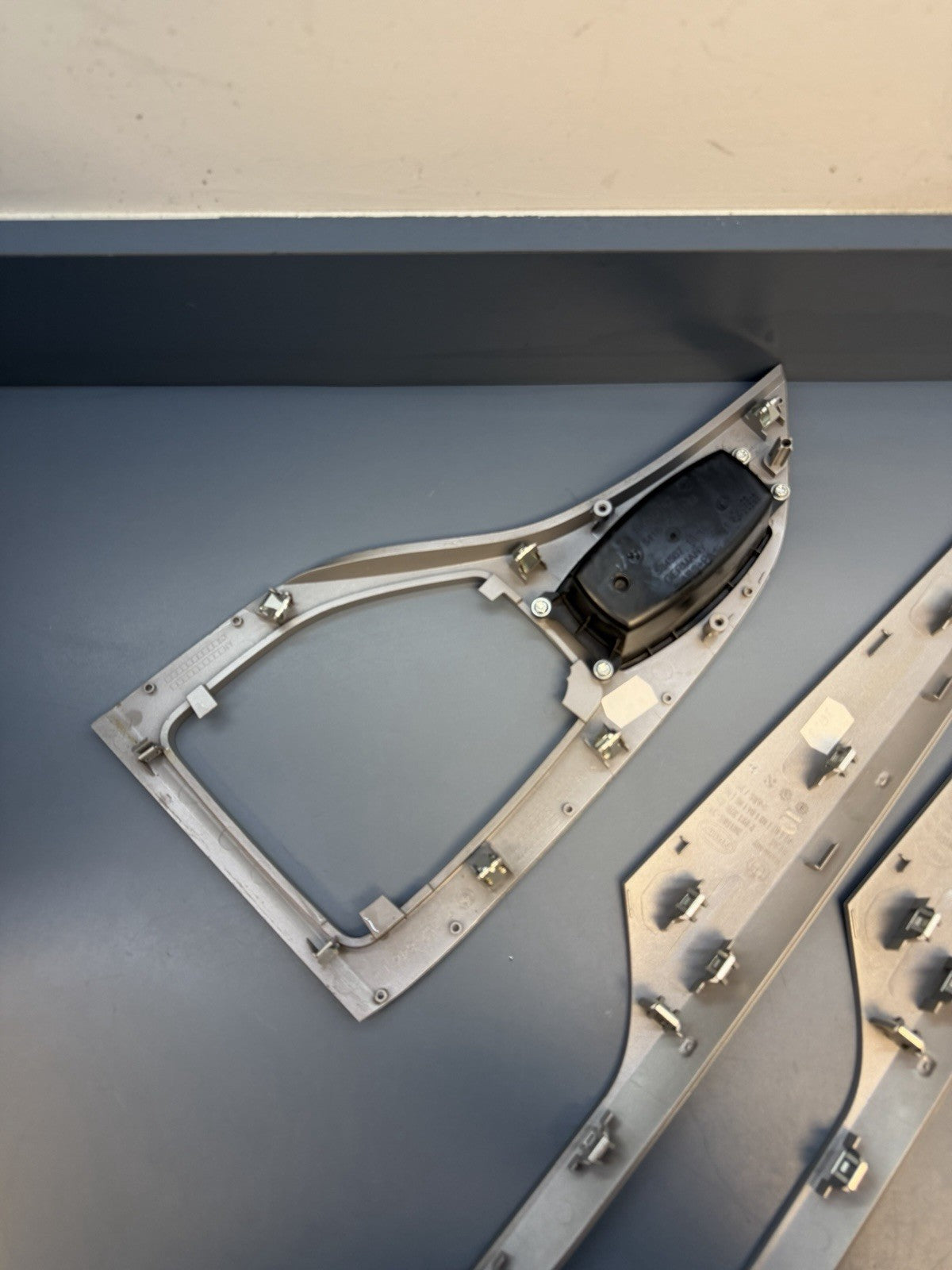 12-15 BMW E84 X1 Center Console Door Panel Interior Silver Trim Cover Set