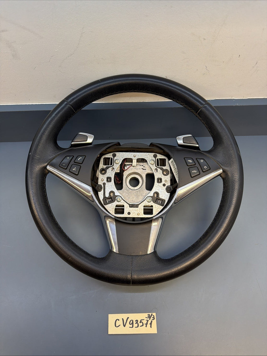 04-10 BMW E60 550i 540i 645Ci 650i Sport Steering Wheel w/ Paddle Shift 6968573
