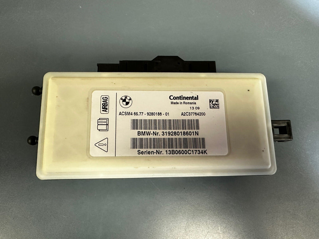 2012-2015 BMW F30 CRASH IMPACT SENSOR CONTROL MODULE COMPUTER OEM 9280186-01