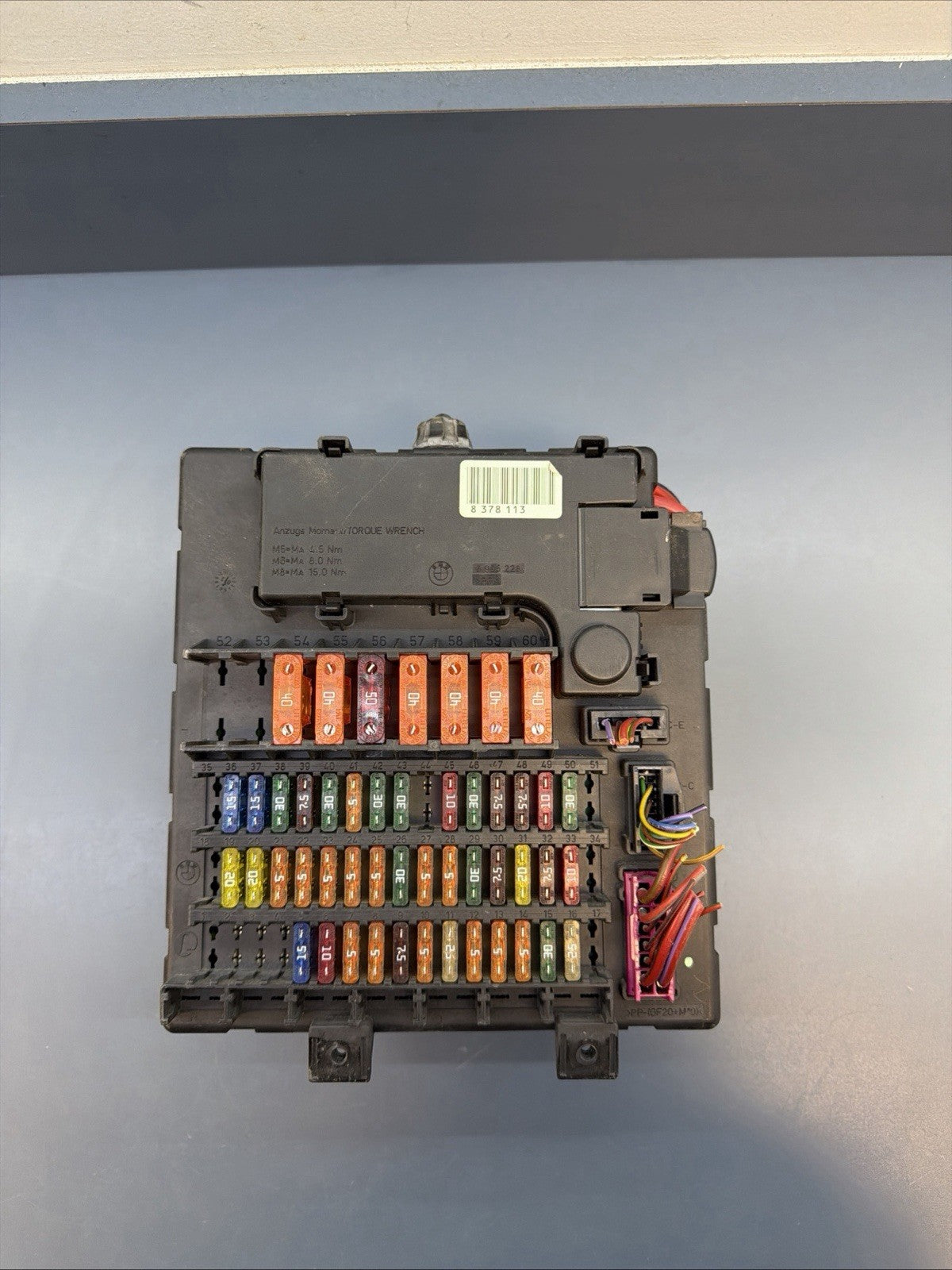 2003-2005 BMW Z4 E85 E86 INTERIOR DASH FUSE POWER RELAY JUNCTION BOX 8378113 OEM