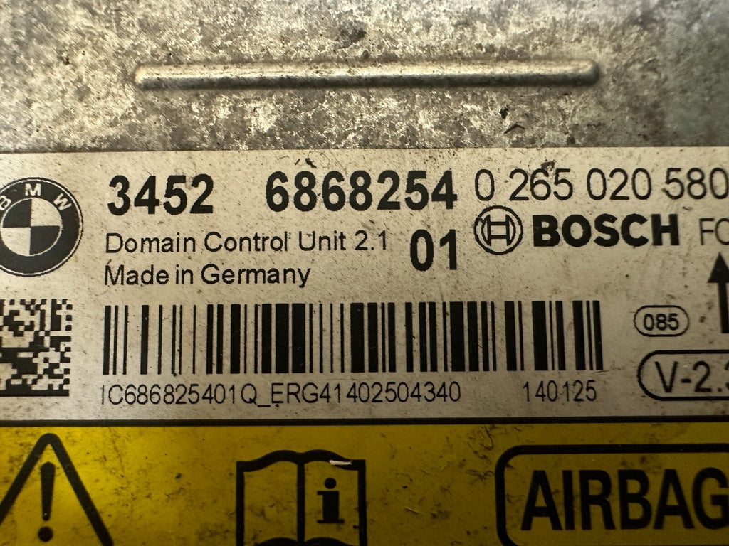 BMW 10-17 F30 F25 F32 F85 SRS SAFETY CONTROL MODULE CRASH SENSOR OEM 6868254