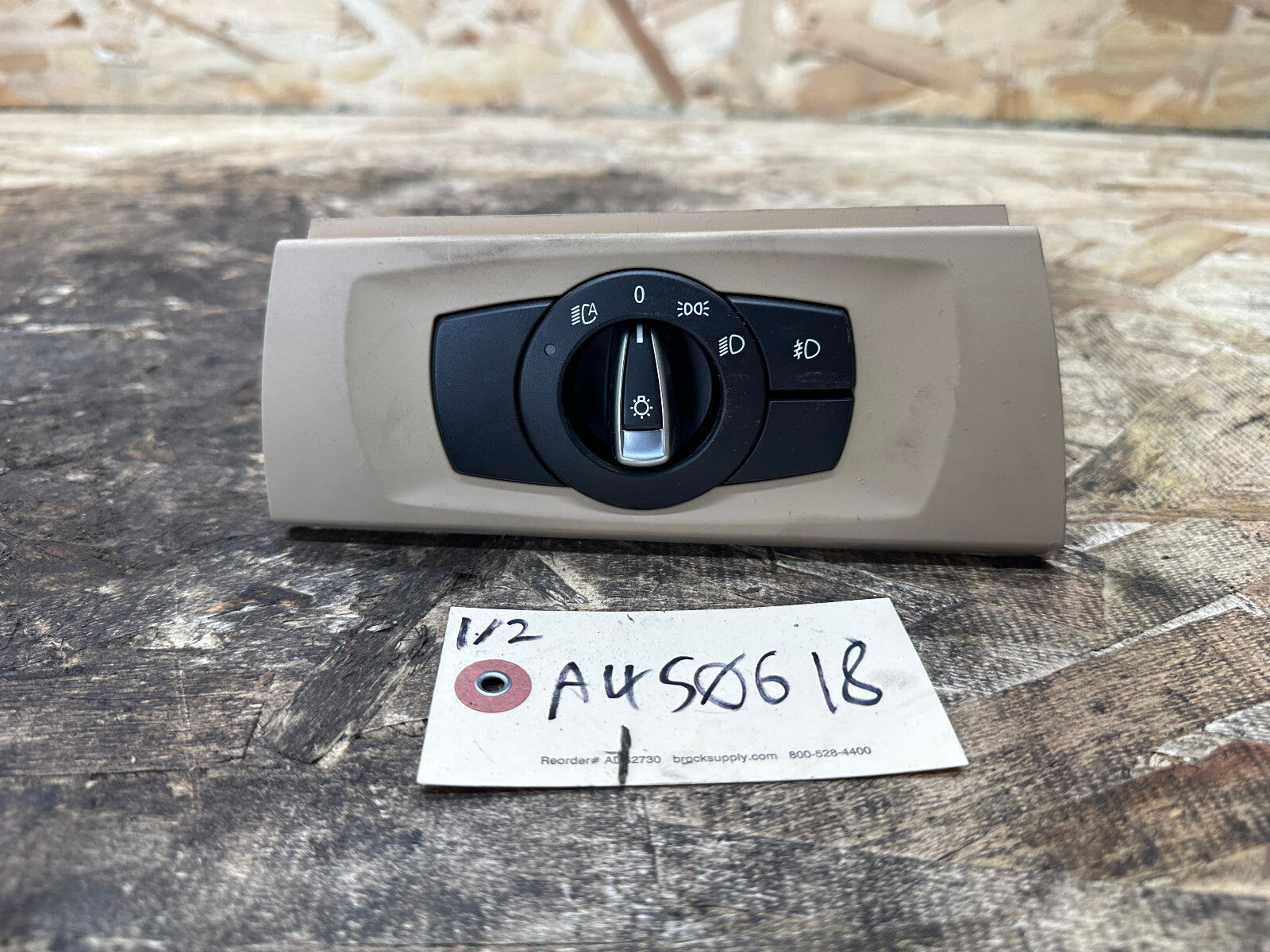 BMW 06-12 E90 HEADLIGHT FOG LIGHT CONTROL SWITCHES W TAN TRIM OEM 9169398