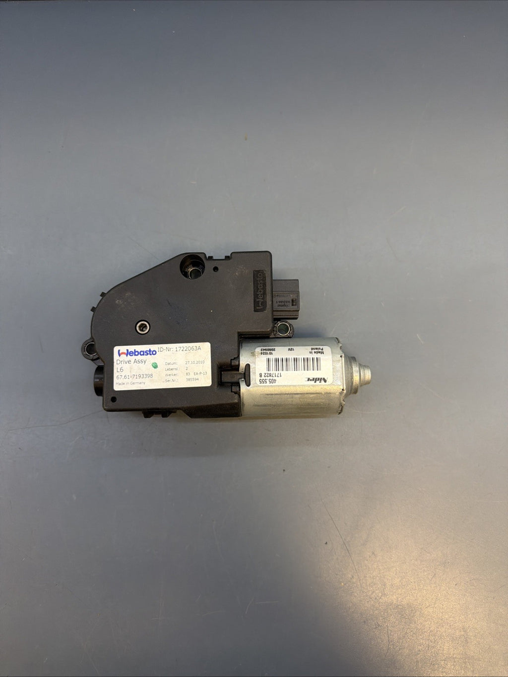 07-13 OEM BMW E90 E92 328 335 M3 Upper Sunroof Moon Roof Motor Unit 7193398