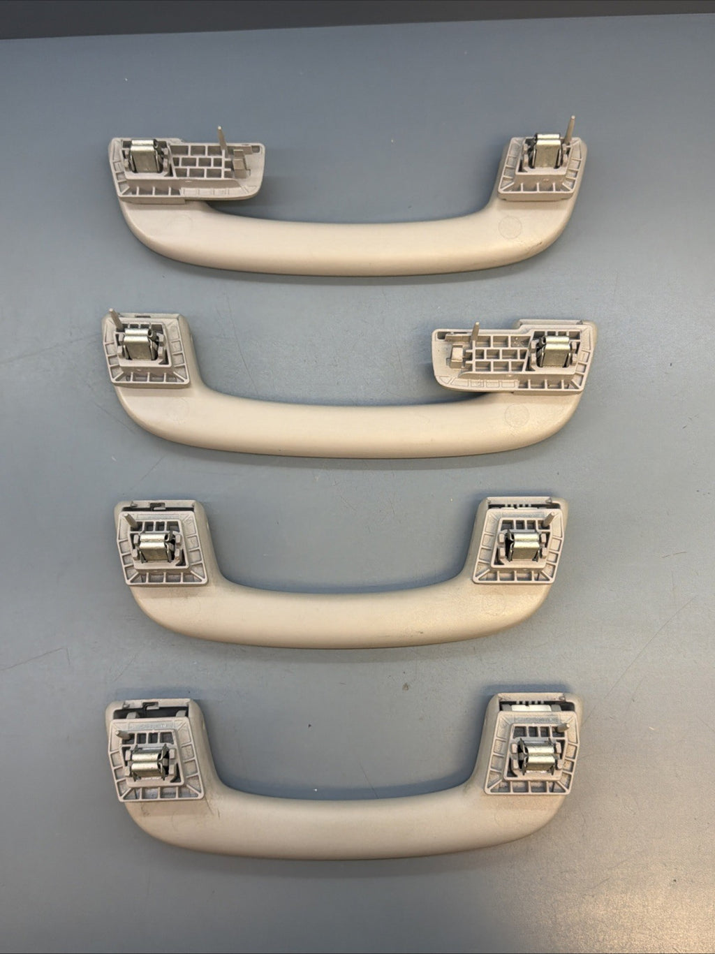 12-16 BMW 328I F30 SEDAN FRONT & REAR UPPER ROOF GRAB HANDLE SET OF 4 OEM GRAY