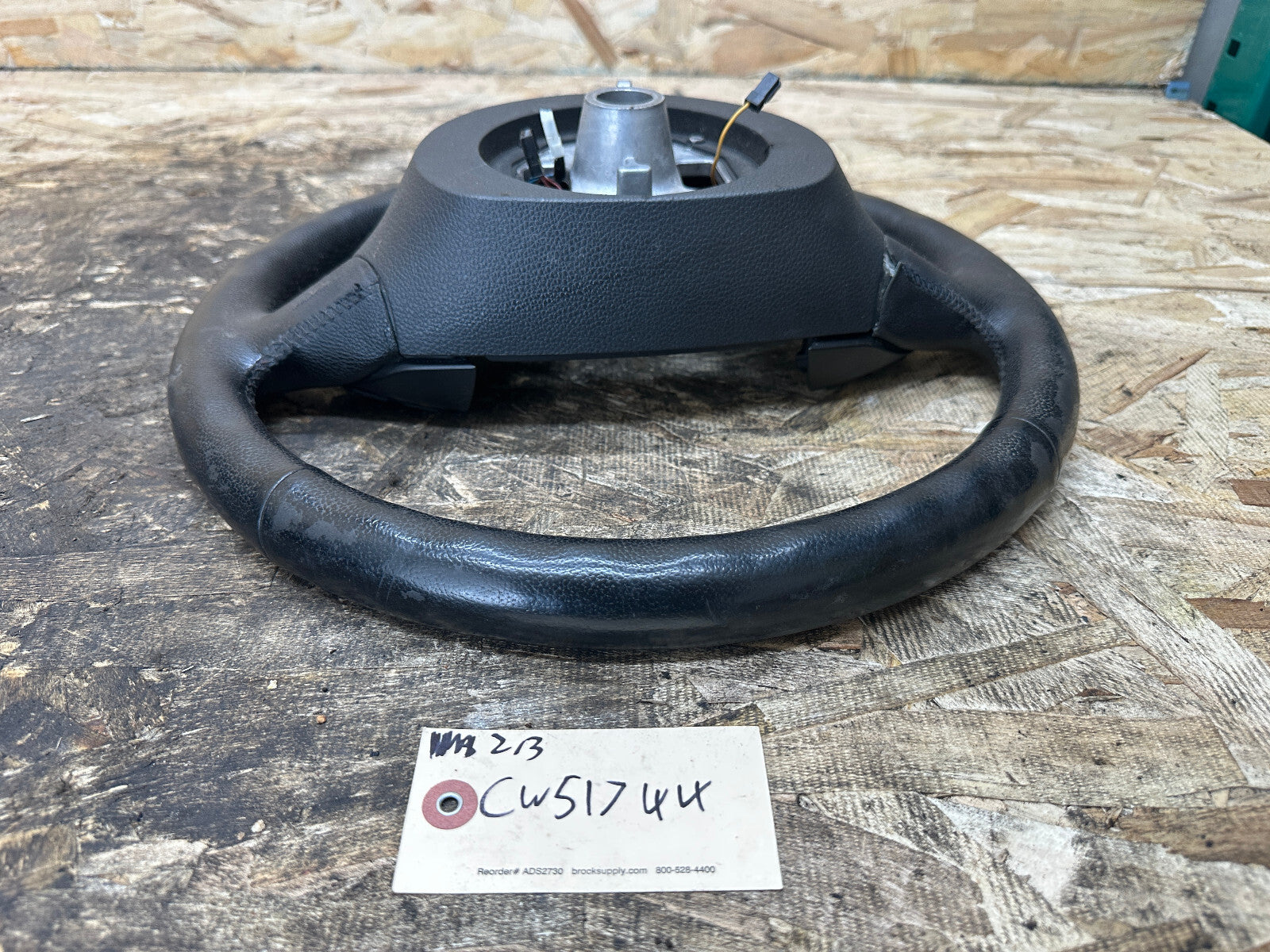 BMW 2004-2010 E60 3 SPOKE BLACK LEATHER STEERING WHEEL OEM 6079000