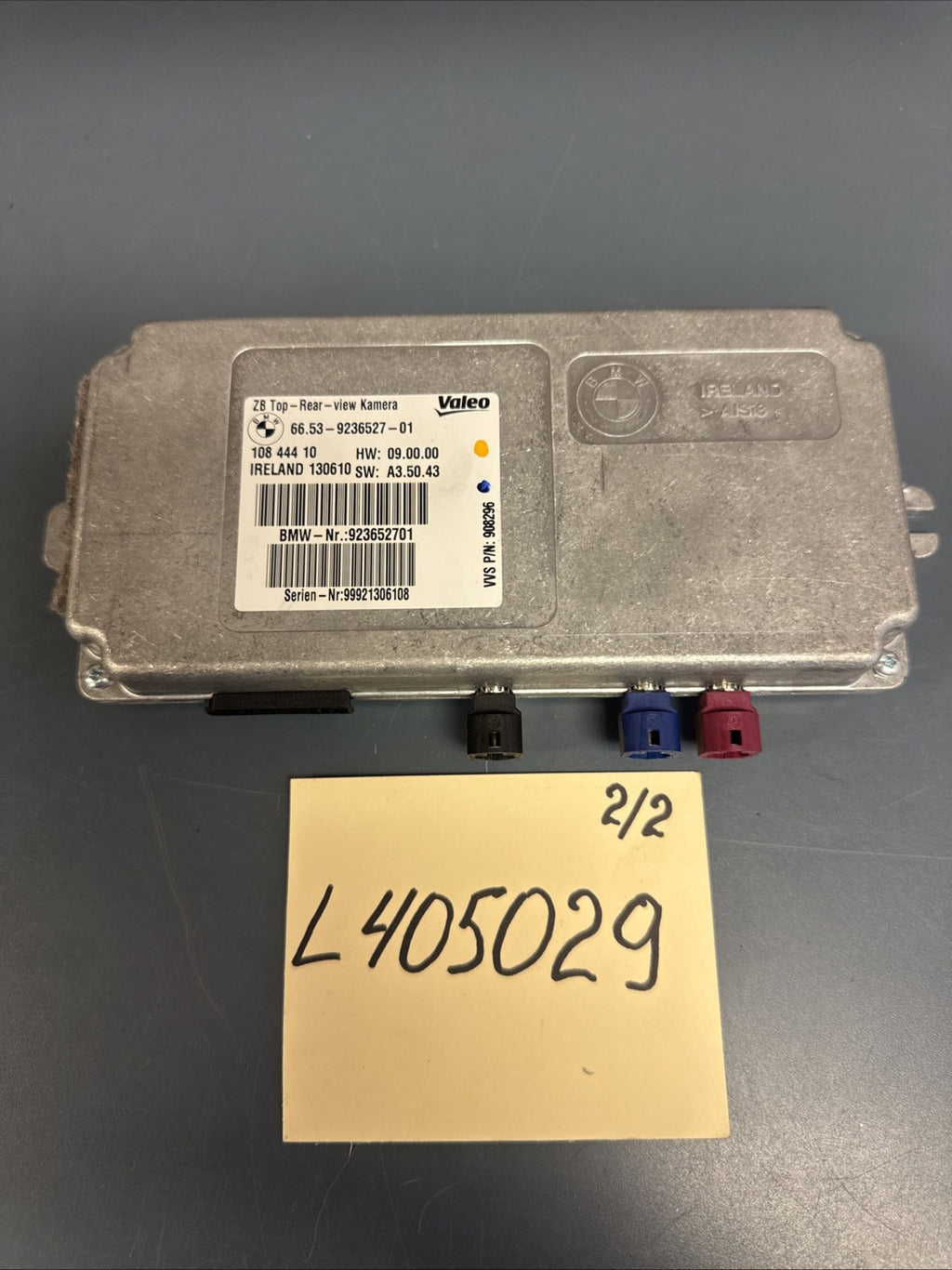 2007 - 2013 BMW X5 E70 Rear View Reverse Camera Control Module 9236527 OEM.