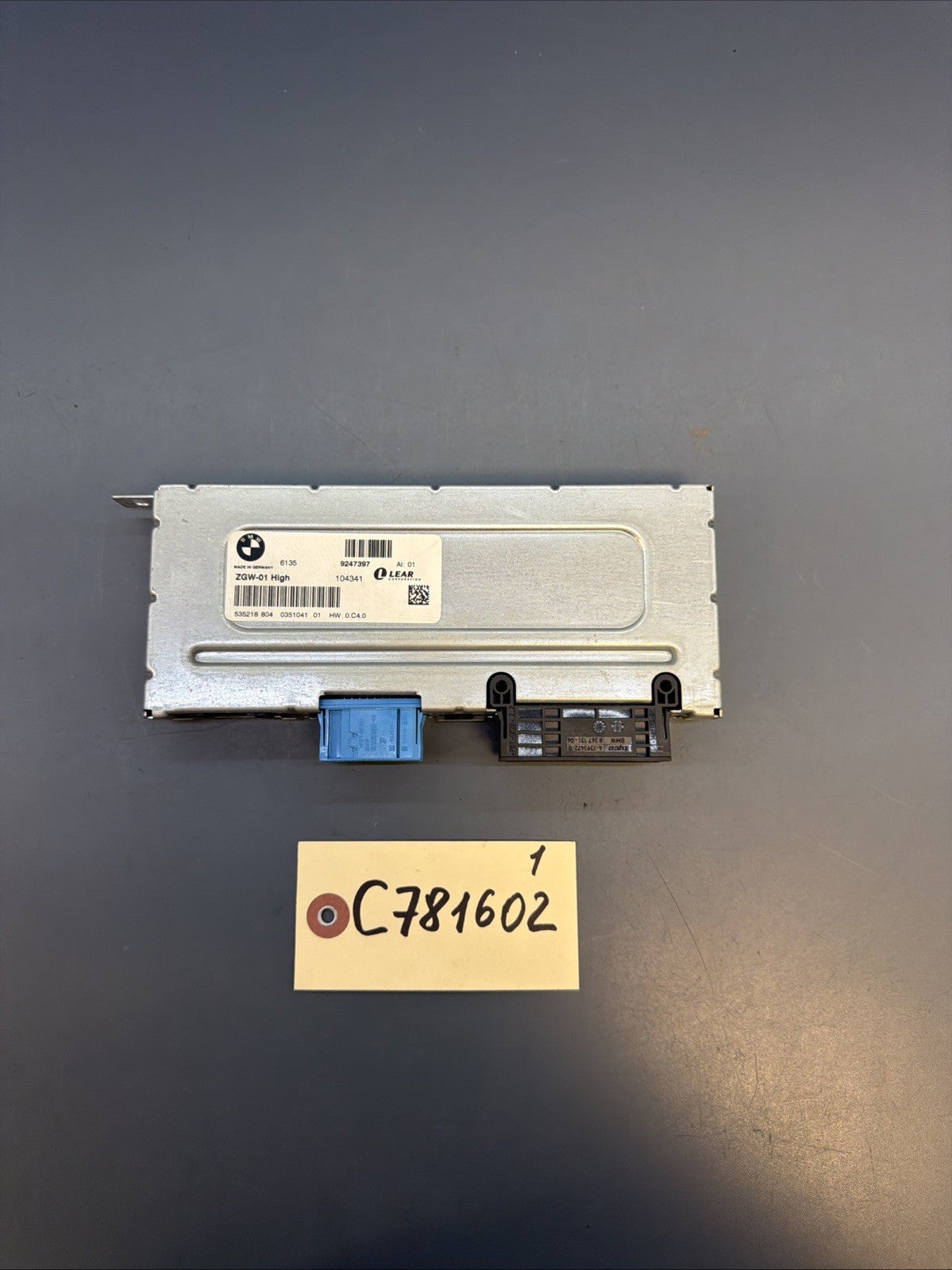 2010-16 BMW 528 535 550 640 650 740 750 CENTRAL GATEWAY CONTROL MODULE 9247397