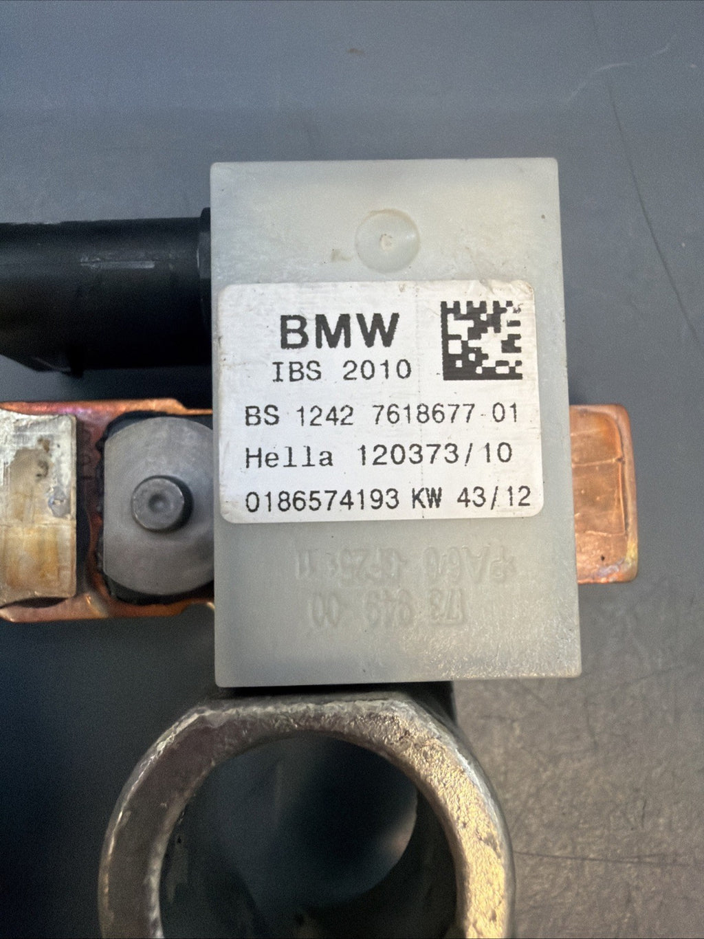 12-15 BMW E84 X1 IBS Negative Battery Ground Cable Terminal Harness OEM 7618677