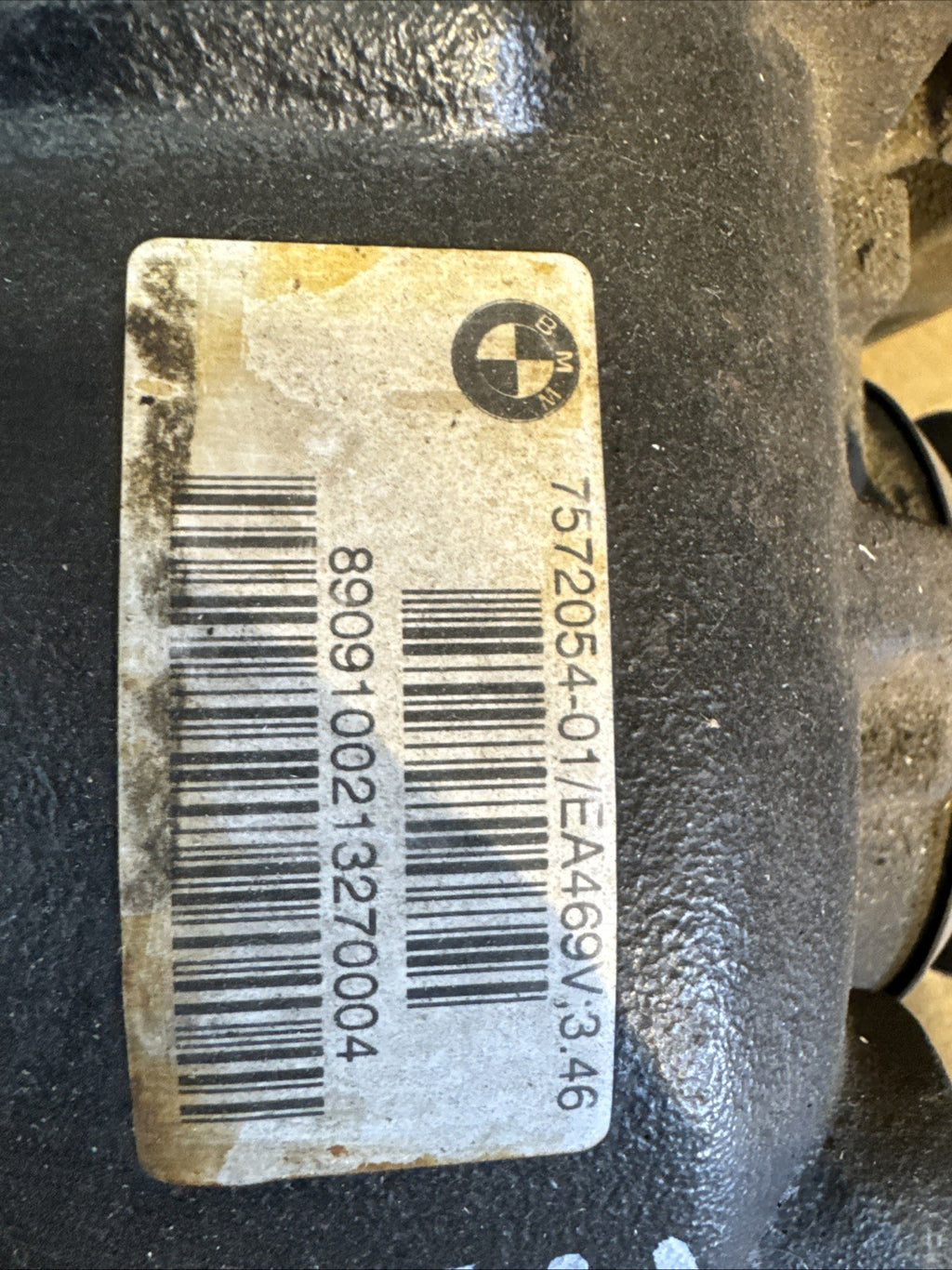 BMW REAR DIFFERENTIAL E90 SERIES 335Xi FINAL DRIVE 3.46 7572054
