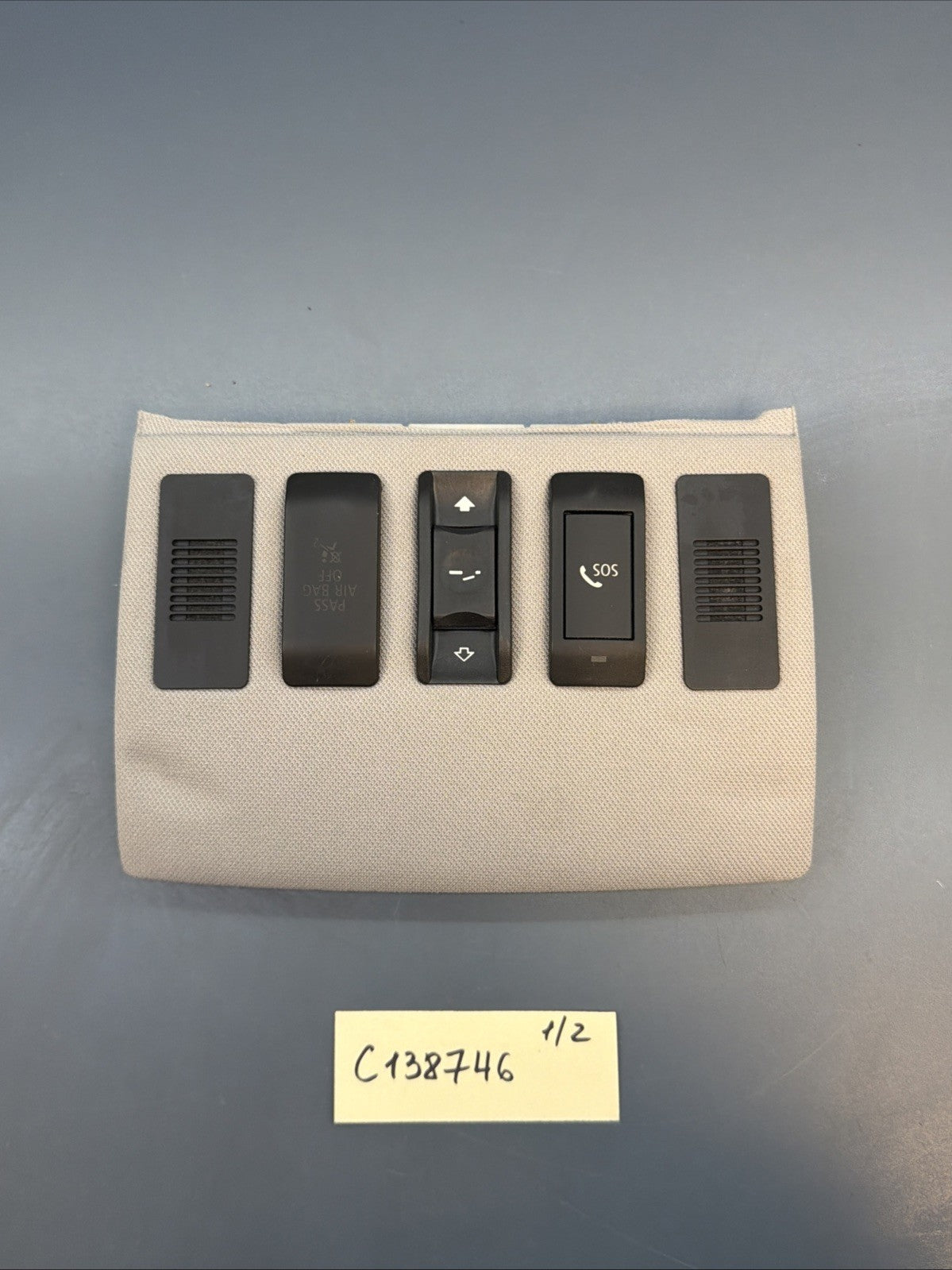 08 BMW 535xi E60 Front Upper Sunroof Mic Switch Control Switch Trim OEM 7125072