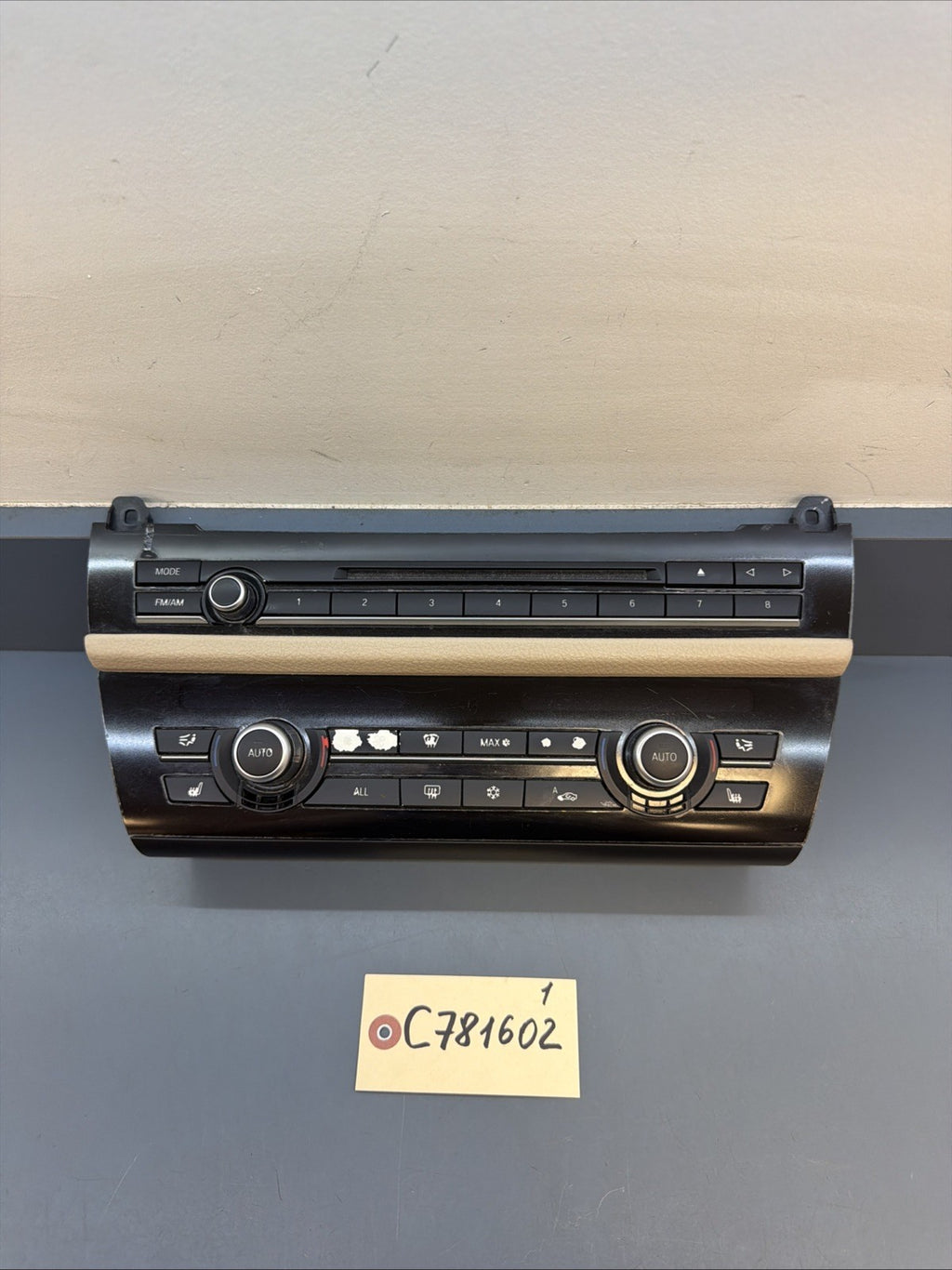 BMW 2010-2017 F10 5 SERIES AC HEATER CLIMATE CONTROL PANEL BLACK OEM 9241241