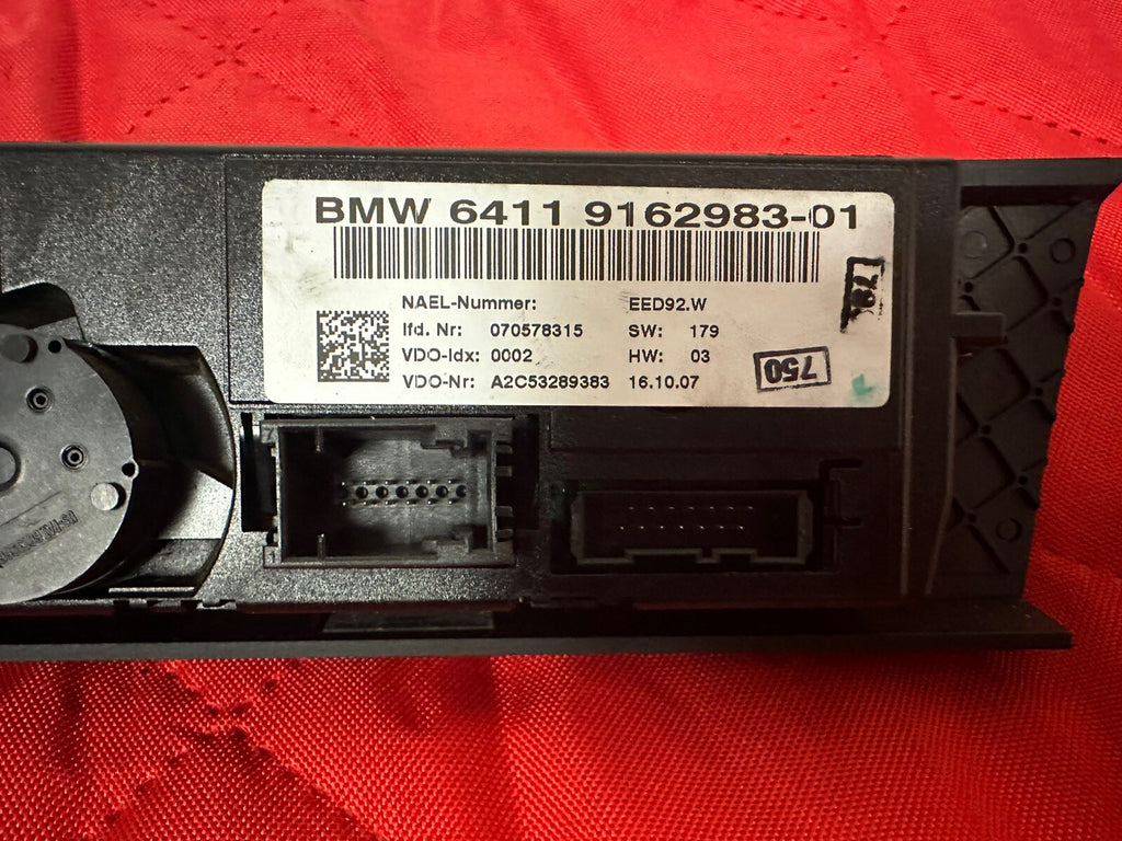 07-09 BMW E90 E93 E93 3 SERIES AC HEATER CLIMATE CONTROL TEMPERATURE OEM 9162983