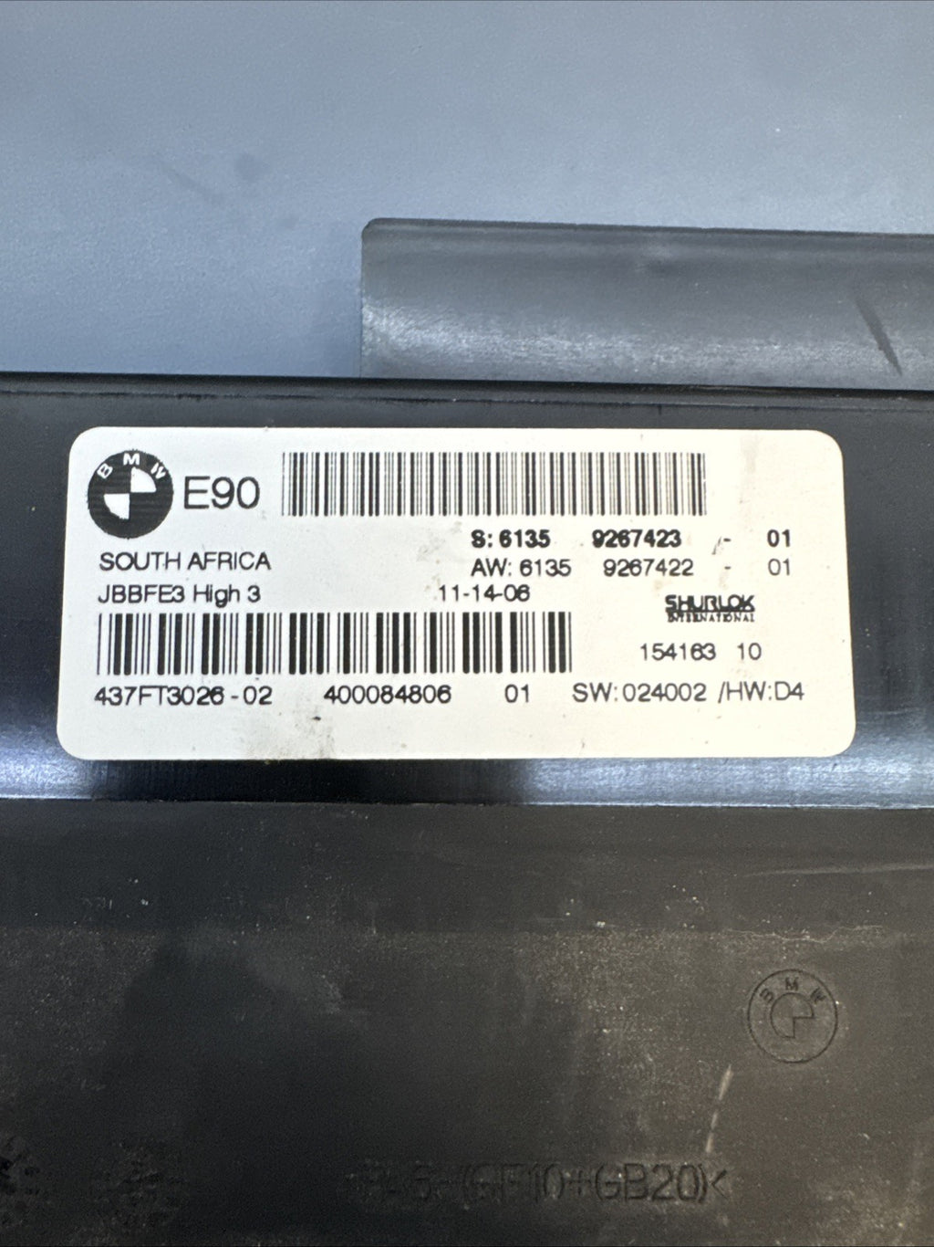 BMW 3 Series E90 E93 Body Control Module BCM ECU 9150722