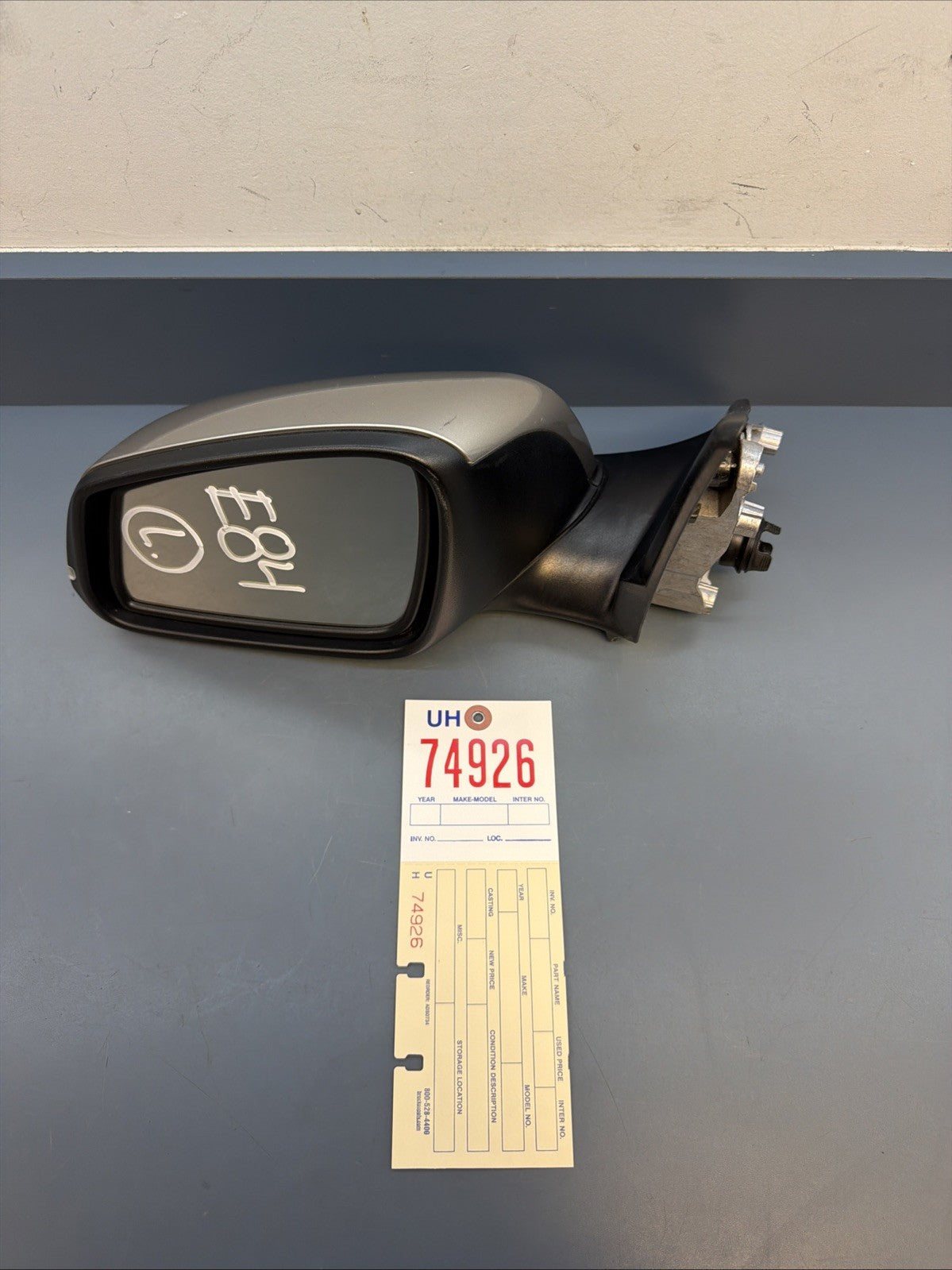 OEM 2012-2013 BMW 328i Driver Left Side View Door Mirror Black E1021185