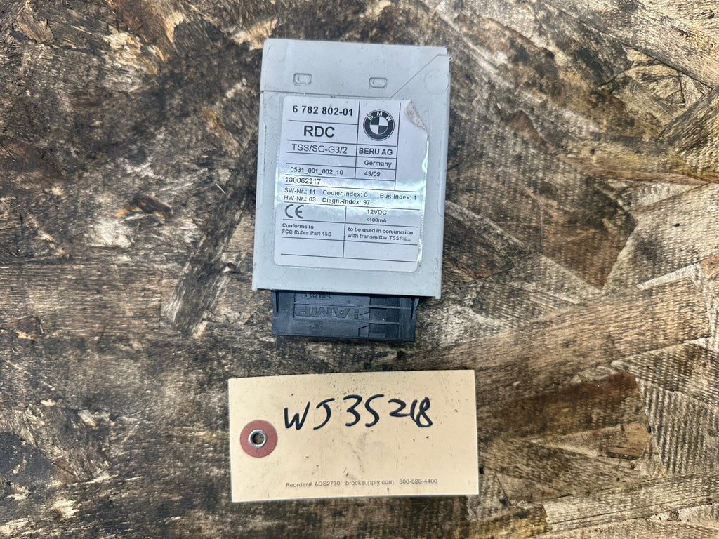 BMW 2003-2010 F83 X3 TIRE PRESSURE CONTROL MODULE TPMS OEM 6782802