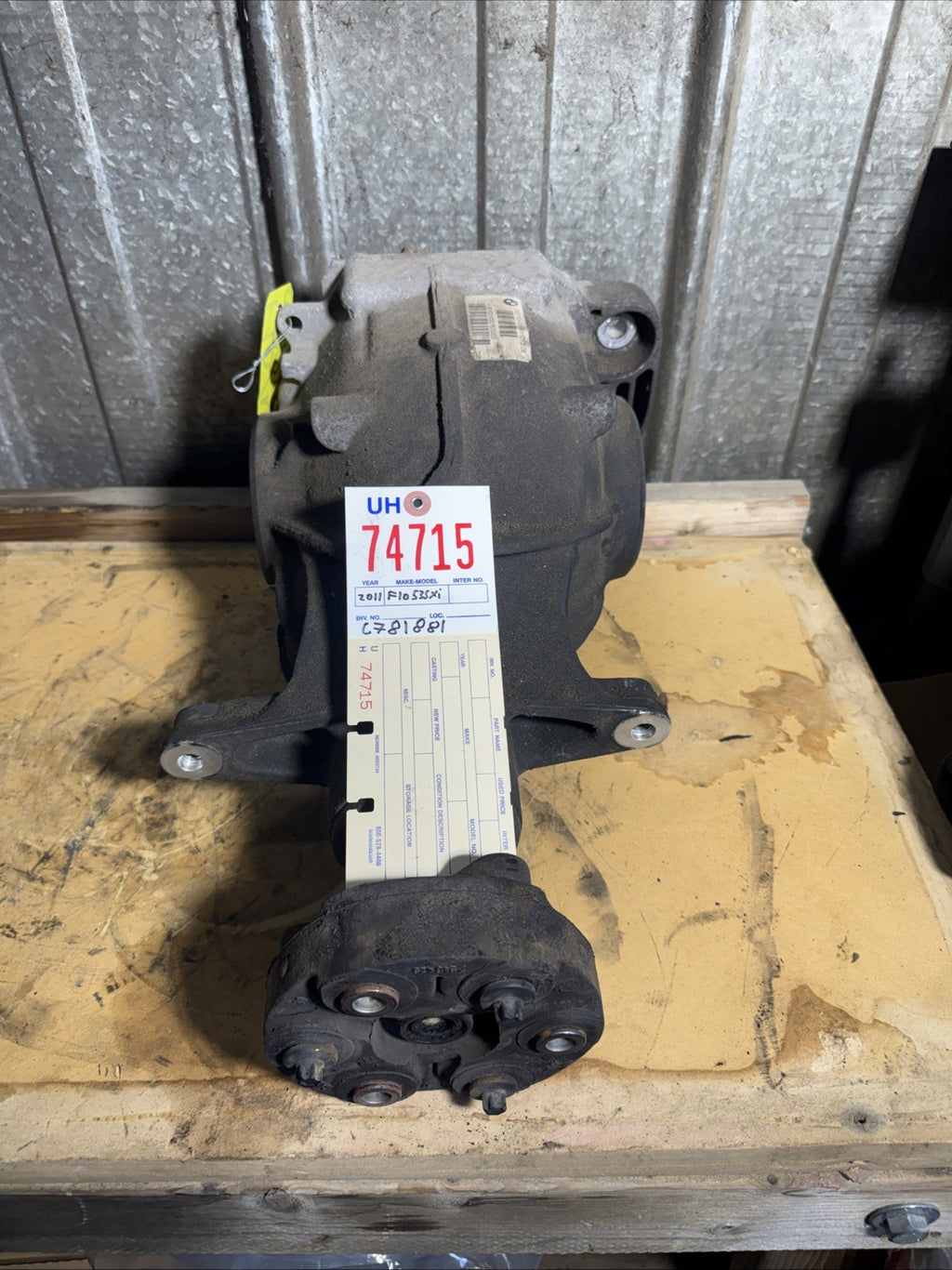 BMW REAR DIFFERENTIAL F10 5 SERIES FINAL DRIVE 3.08 7577101