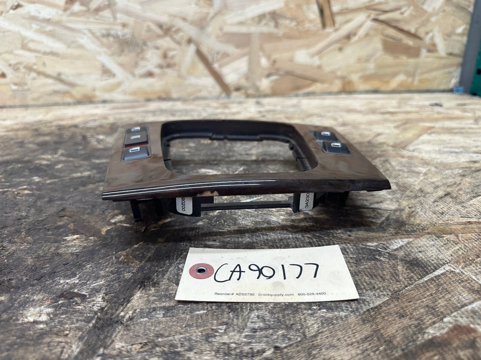 BMW 97-06 E46 3 SERIES CENTER CONSOLE WOOD WINDOW SWITCH TRIM OEM 61090200