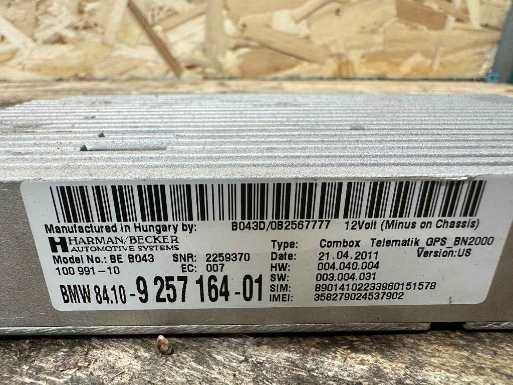 BMW 2010-2016 1/3 SERIES X1 X5 X6 Z4 GPS TELEMATICS CONTROL MODULE TCU 9257164