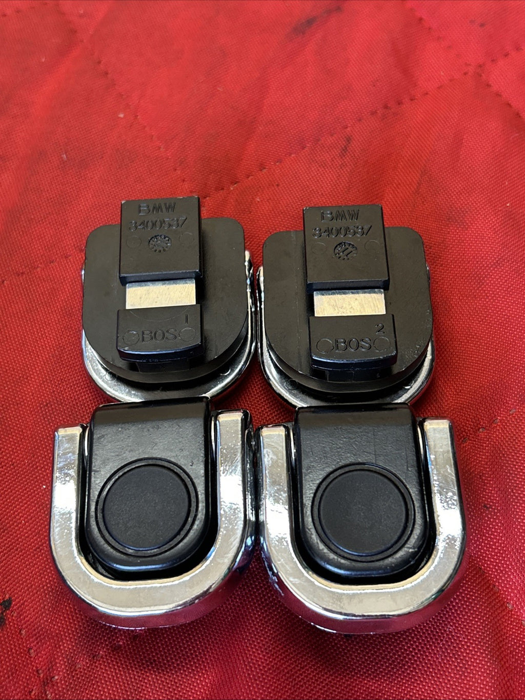 03-17 BMW X3 E83 F25 Rear Trunk Cargo Tie Down Hooks 3400537 Set of Four (4) OEM