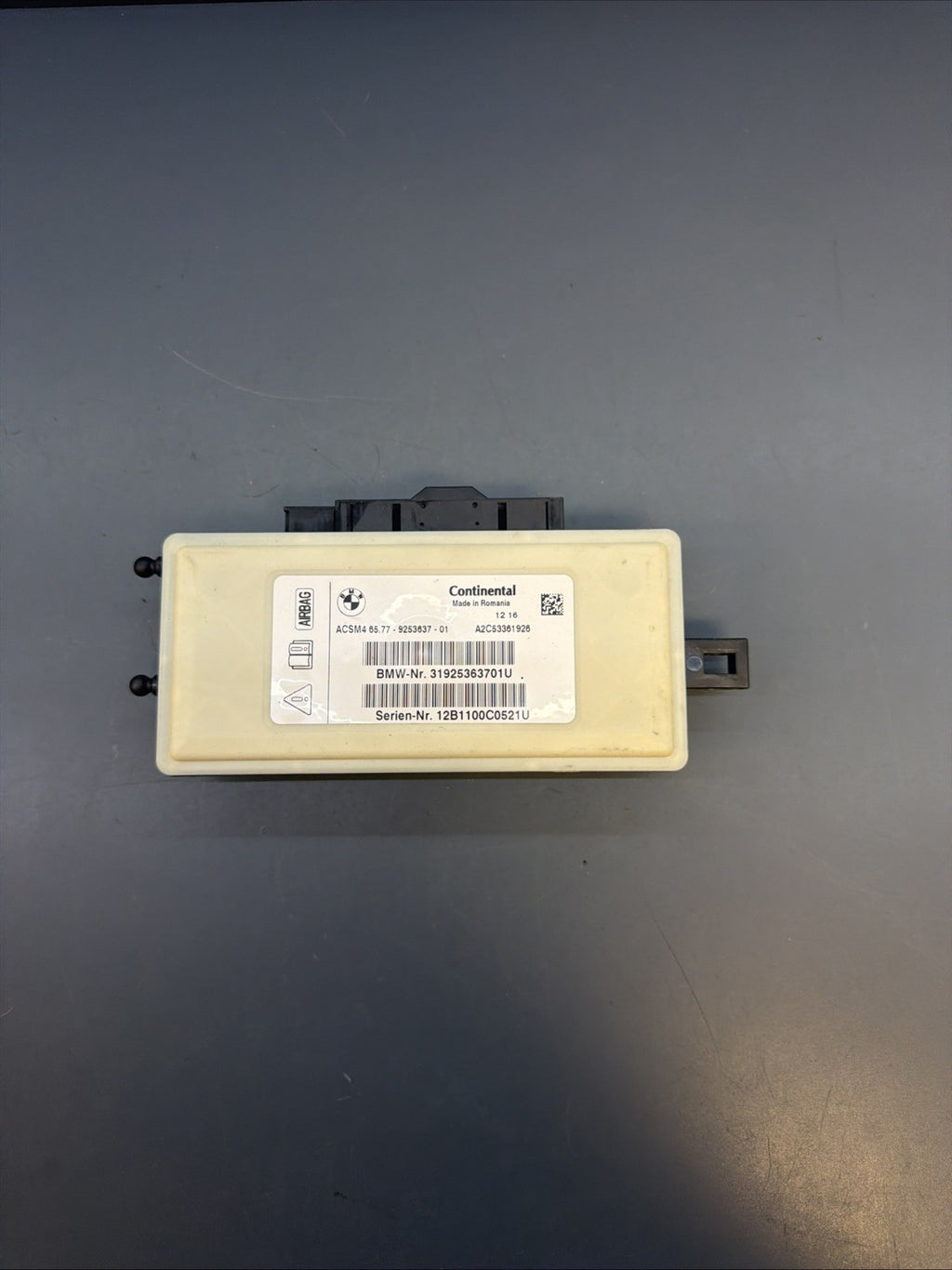 BMW 2011-2017 F25 X3 F10 F30 3/5 SERIES CRASH SRS CONTROL MODULE OEM 9253637