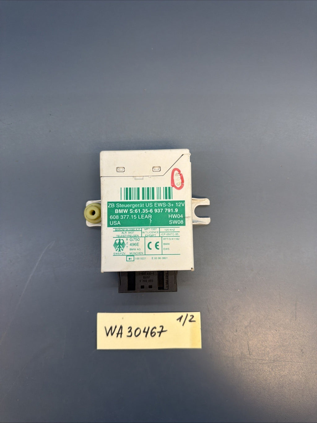 2003-2008 BMW E85 Z4 CONVERTIBLE THEFT LOCKING CONTROL MODULE OEM 6937791