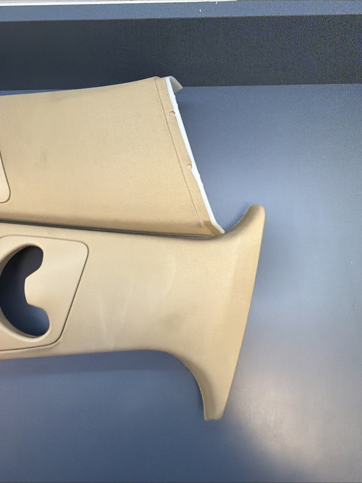 07-13 BMW E70 X5 Right & Left Side Trim Upper B Pillar TAN OEM 7129751