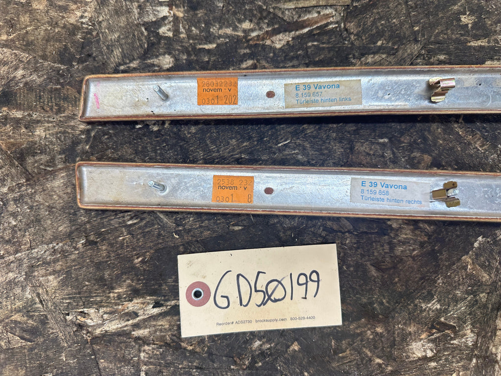 BMW 95-03 E39 5 SERIES LEFT+RIGHT VANOVA WOOD DOOR TRIM 2PC 8159658+8159657