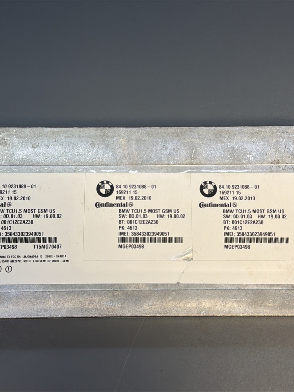 OEM BMW E70 E88 E90 E92 F02 F10 Combox Telematics TCU Bluetooth Module 9231088
