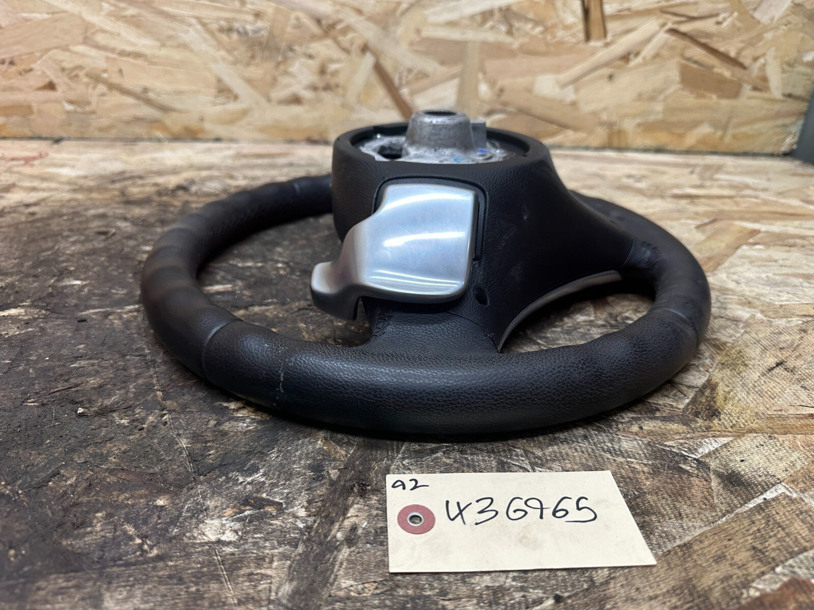 BMW 2006-2012 E90 NON HEATED SPORT STEERING PADDLE SHIFT BLACK LEATHER 6781086