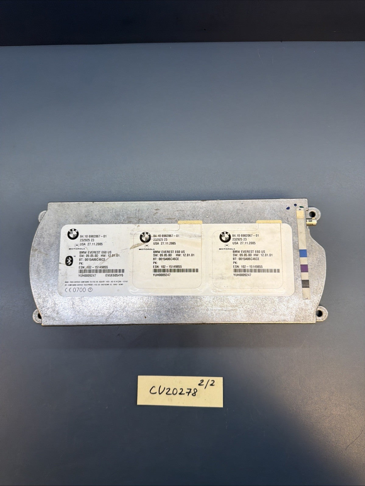 04-10 BMW E60 E61 E63 E64 525i M5 645ci 650i Bluetooth Telematic Control 6982067
