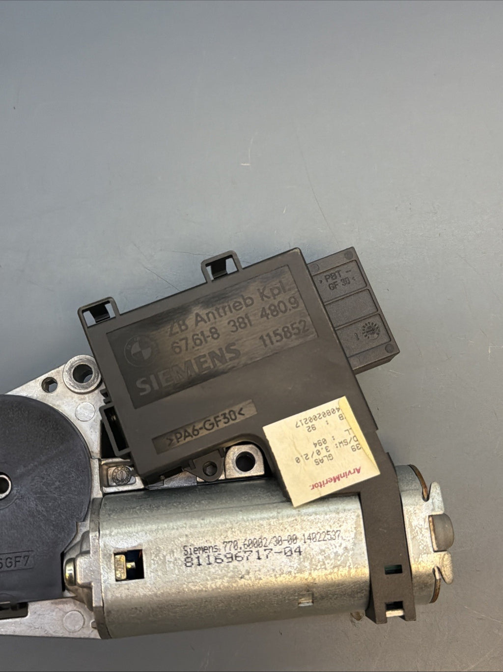 BMW E53 X5 E39 5 Series 525 530 540 M5 Power Sliding Sunroof Motor 67618381480