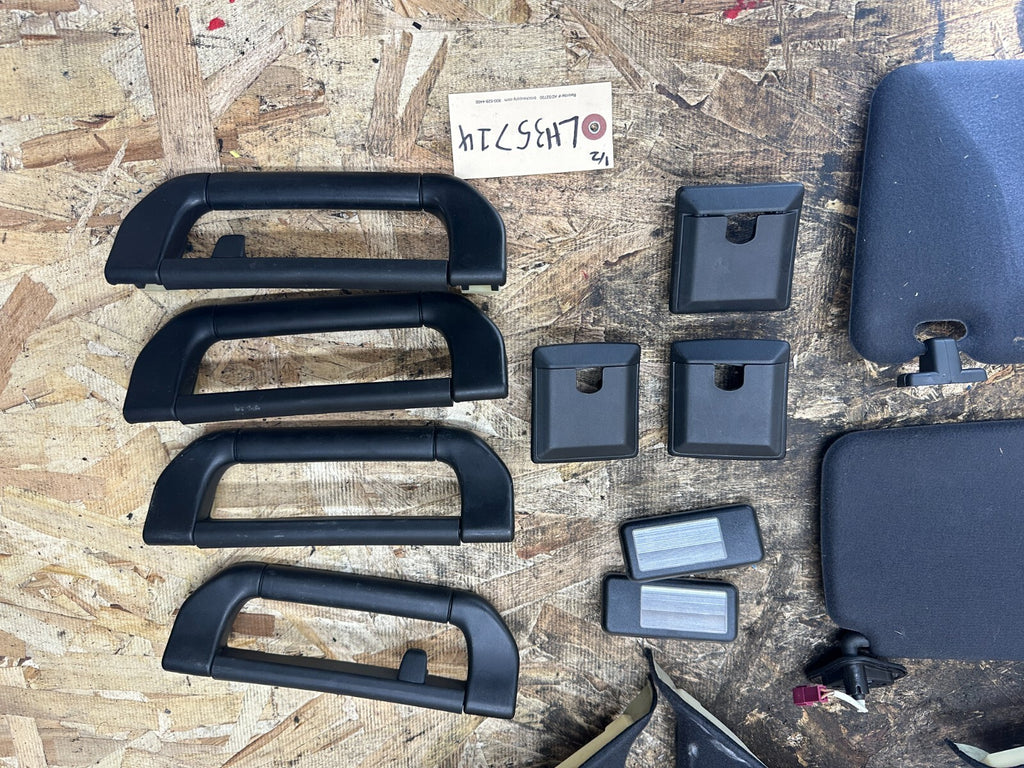 BMW 99-06 E53 X5 LHD BLACK INTERIOR A+B+C+SUN VISOR TRIM SET 12PC OEM 8203865
