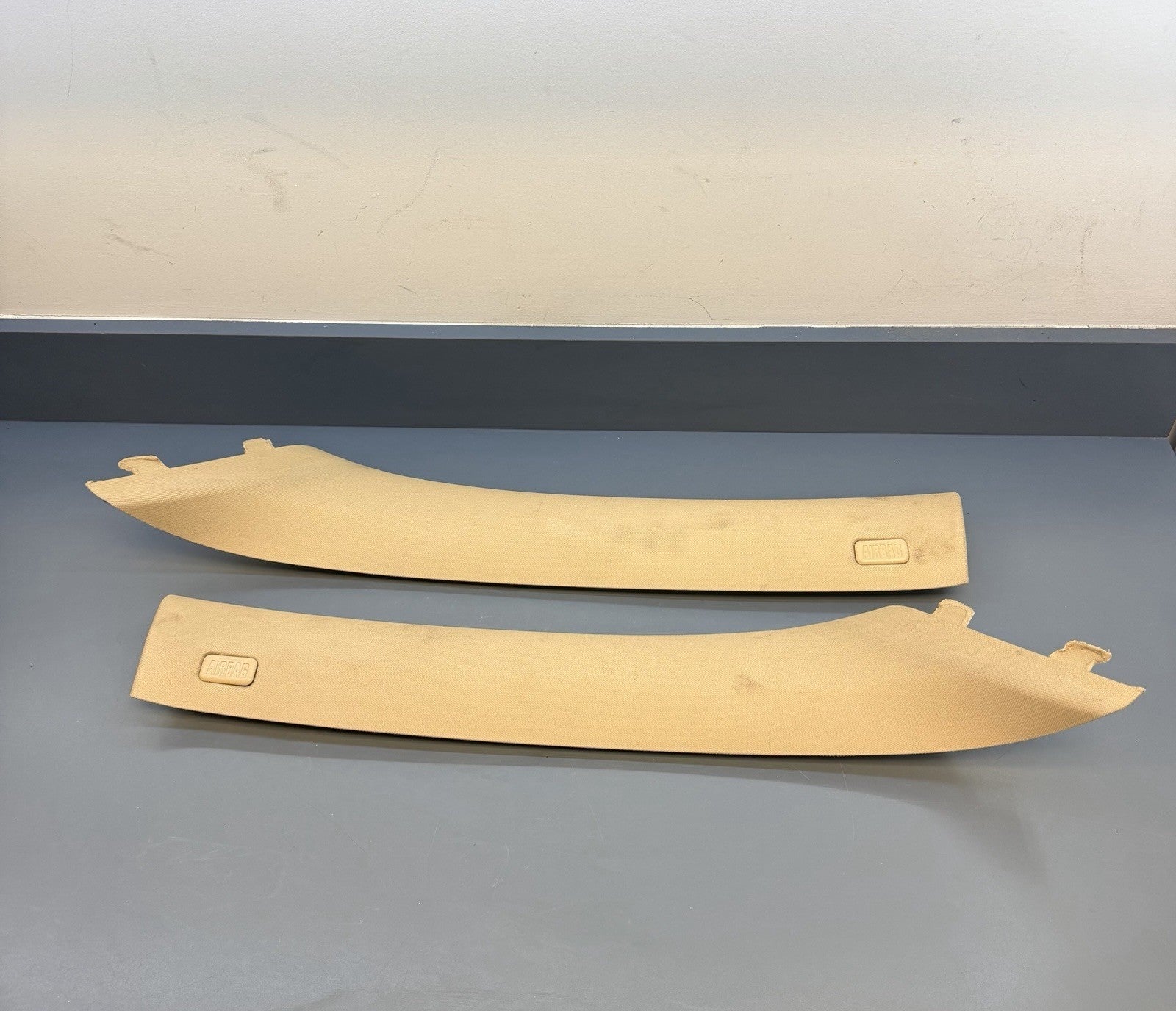 Interior Trim Cover BMW E90 E91 LCI Column A Pillars Beige 7058331/32
