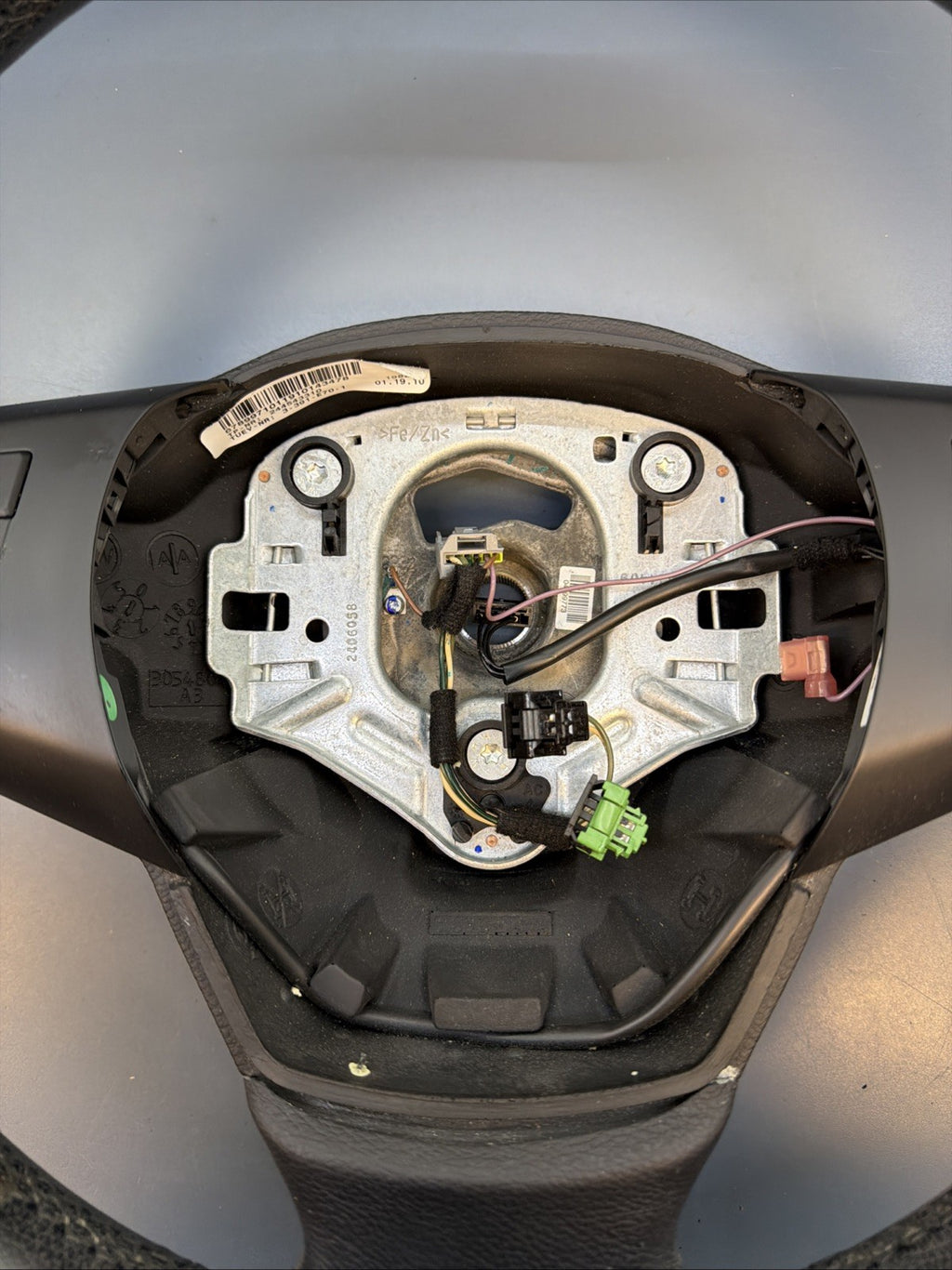 2007-13 BMW X5, E70 Black Leather Steering Wheel W/ Audio OEM 2445433