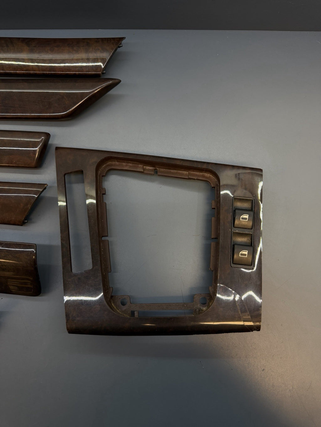 00-06 OEM BMW E46 Sedan Dash Door Center Console Wood Brown Interior Trim Set