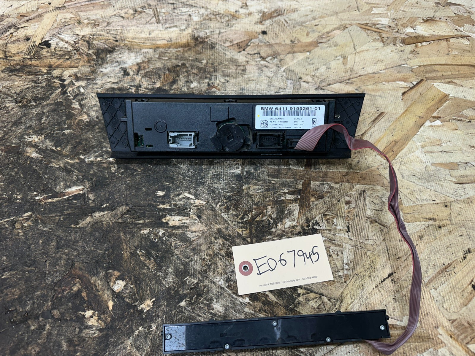 BMW 06-10 E90 E92 PRE LCI AV HEATER CLIMATE CONTROL W HILL DECENT OEM 9199261