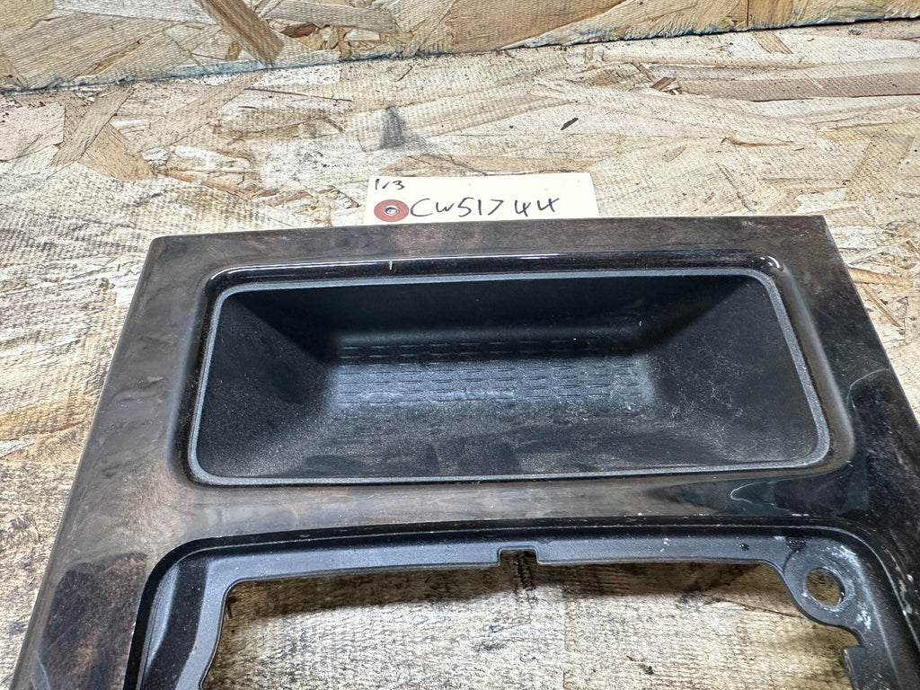BMW 05-10 E60 5 SERIES WOOD CENTER CONSOLE SHIFTER BEZEL iDRIVE TRIM 9156126