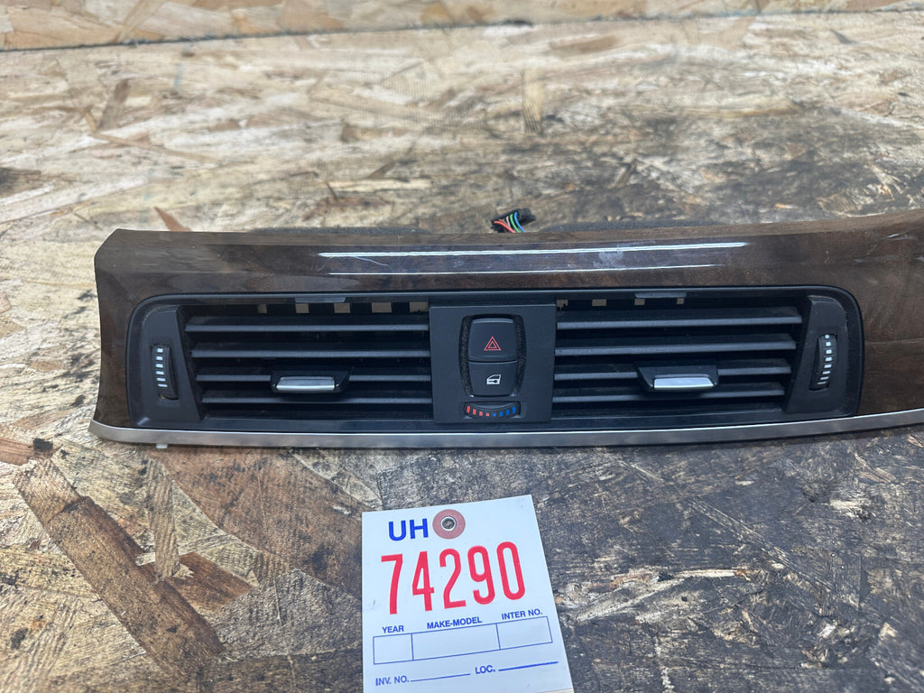 BMW 2011-2019 F30 F32 3 4 SERIES RIGHT DASH VENT TRIM WALNUT+SILVER 9231229
