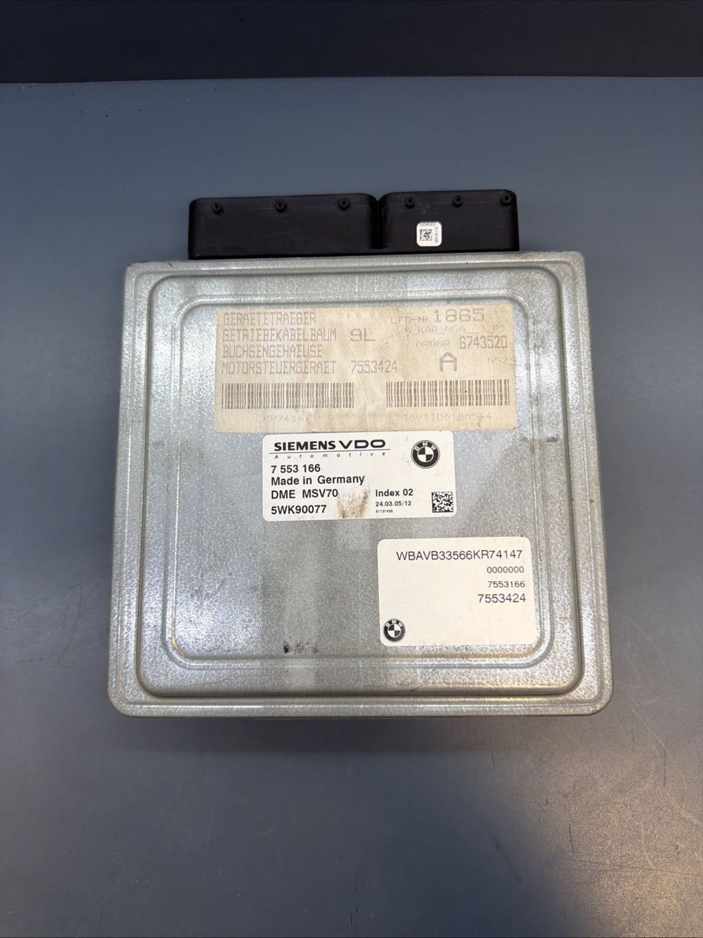 BMW N52 ENGINE CONTROL MODULE DME MSV70 CAS2 KEY ECU SET OEM 7553116