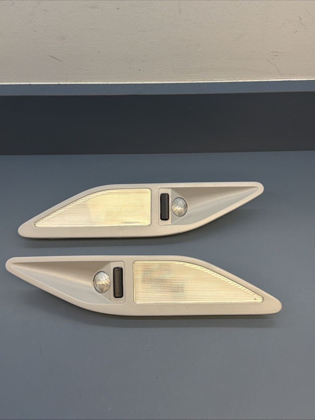97-03 BMW E39 5 Series Left +Right Interior Pillar Light Gray 8363611 8363612