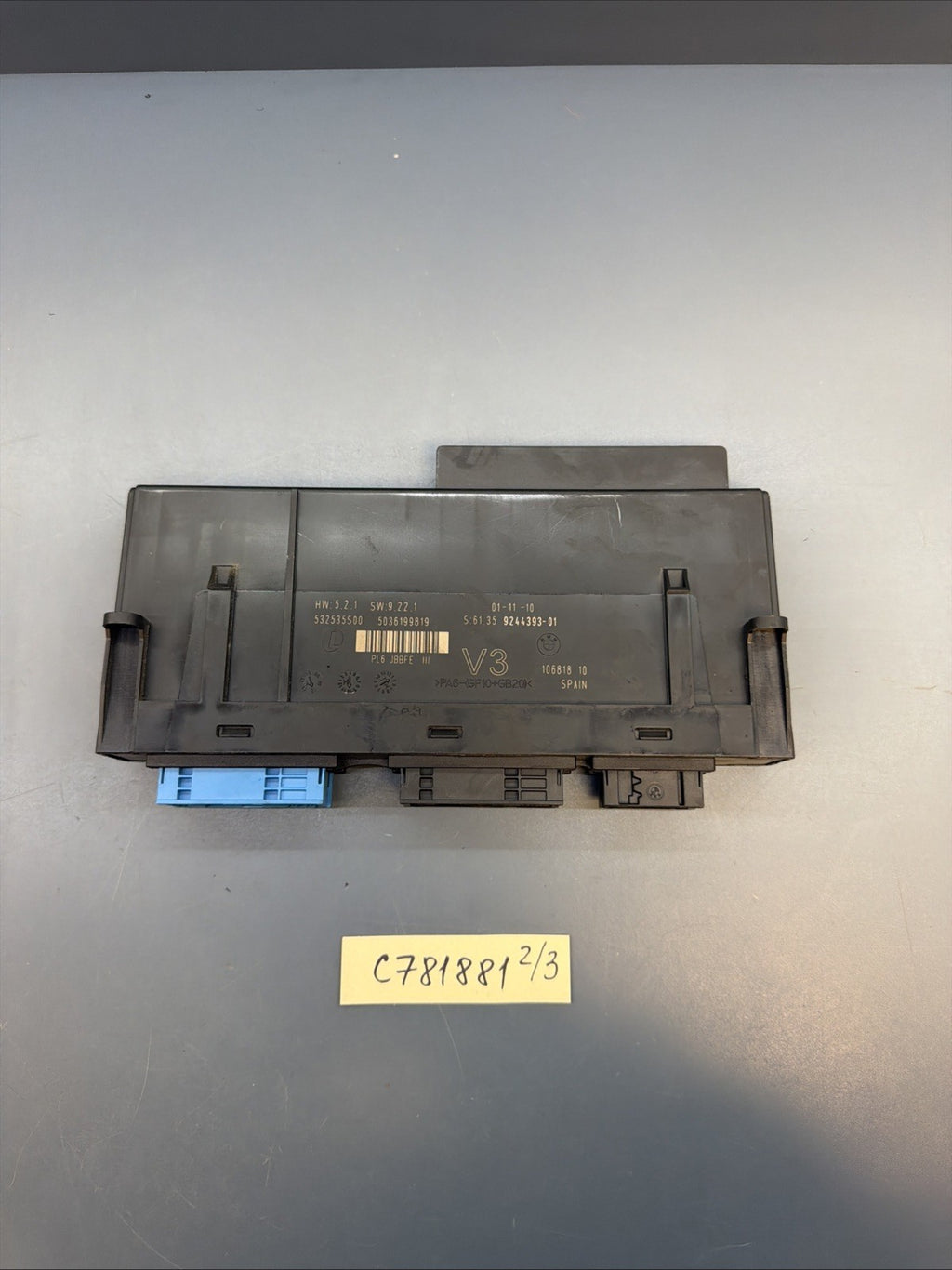 BMW 2010-2017 F10 5 SERIES BCM BODY CONTROL MODULE JUNCTION BOX OEM 9244393