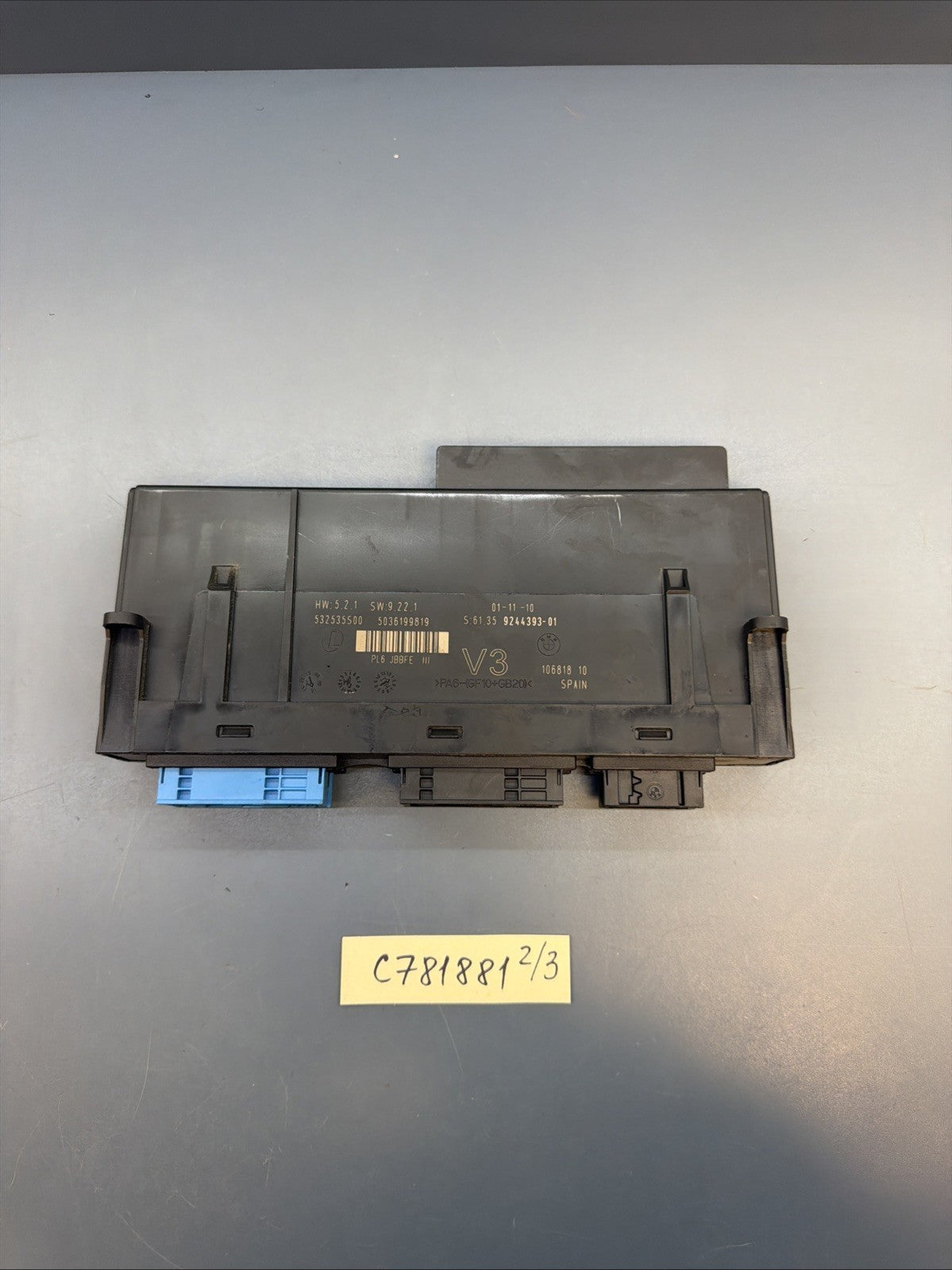 BMW 2010-2017 F10 5 SERIES BCM BODY CONTROL MODULE JUNCTION BOX OEM 9244393