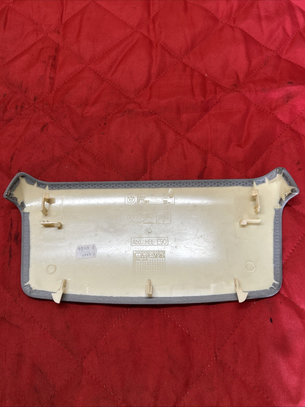 BMW 3 Series E90 Rear Headliner Cover Trim Piece Grey Cloth 7074962