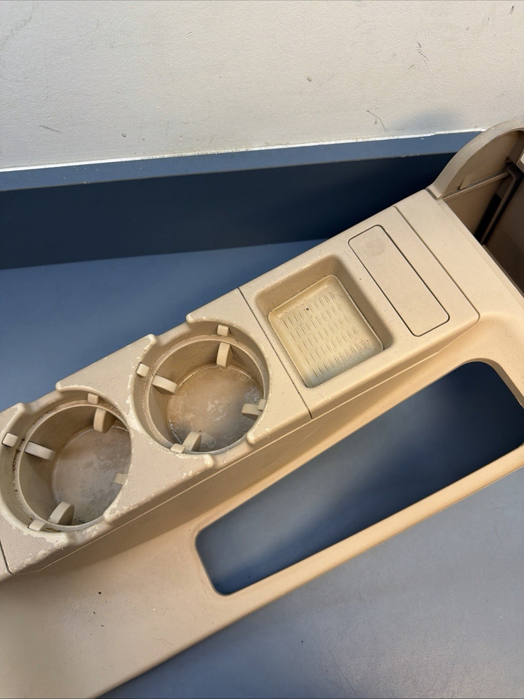 98-06 BMW E46 3 Series Front Center Console Storage Trim Panel Beige 8213680