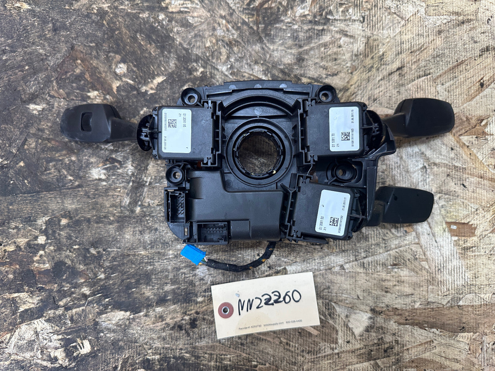 BMW 06-12 E90 STEERING COLUMN SWITCH MODULE COMPLETE W CLOCK SPRING OEM 9169755